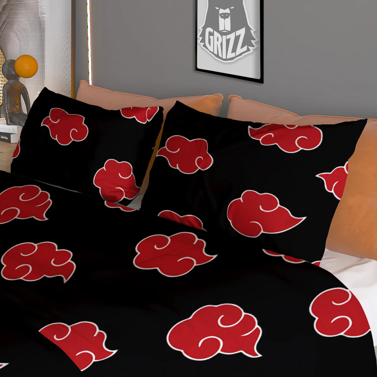 Akatsuki Print Pattern Duvet Cover Bedding Set - Image 3