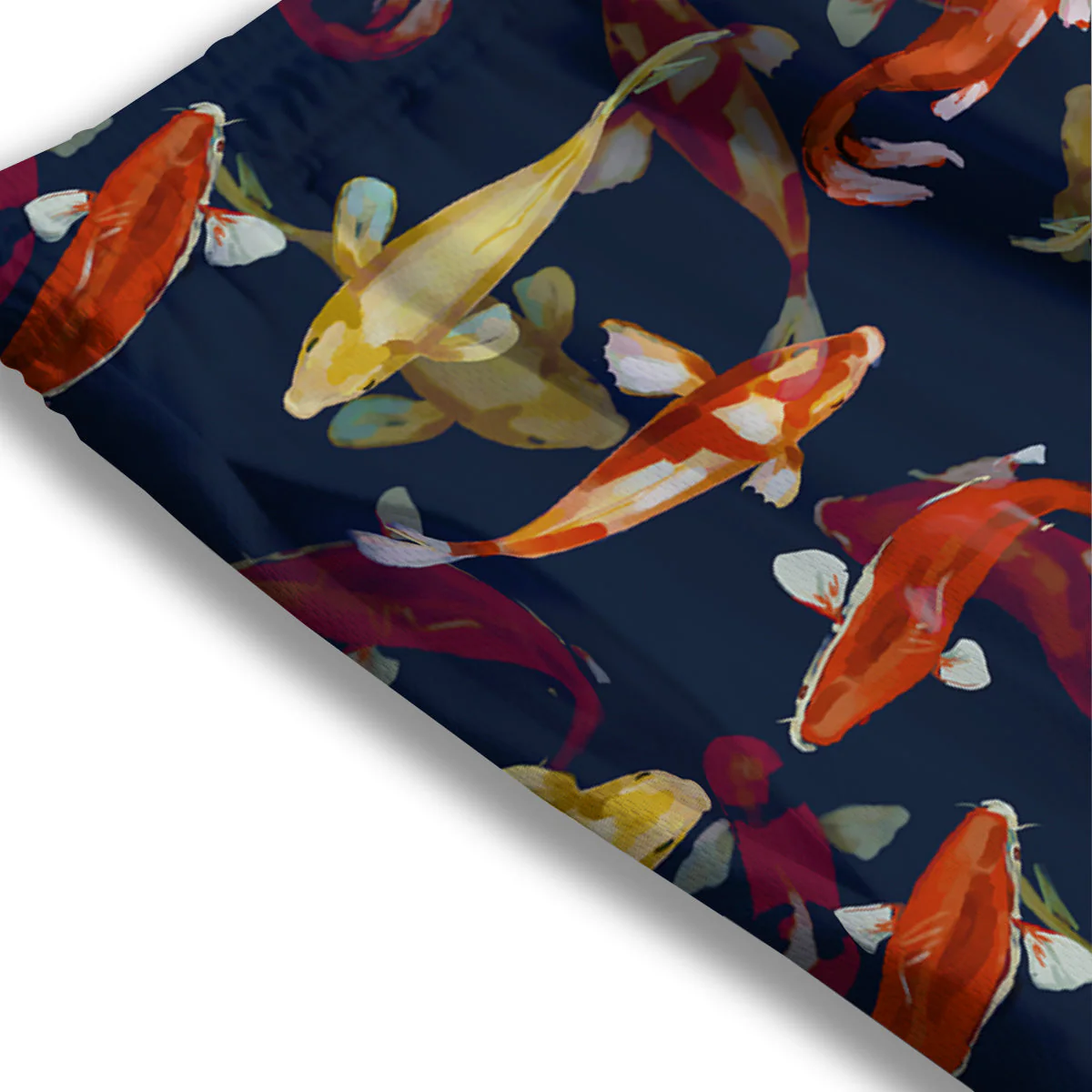Carp Fish Koi Watercolor Print Pattern Mesh Shorts - Image 3