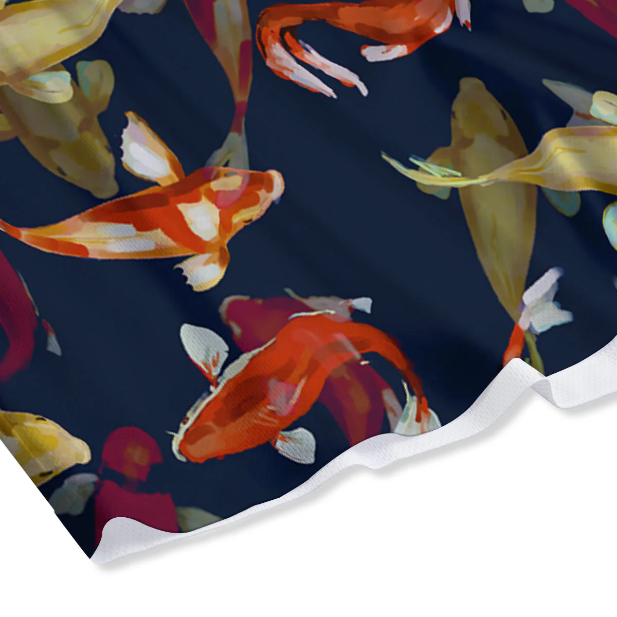 Carp Fish Koi Watercolor Print Pattern Mesh Shorts - Image 4