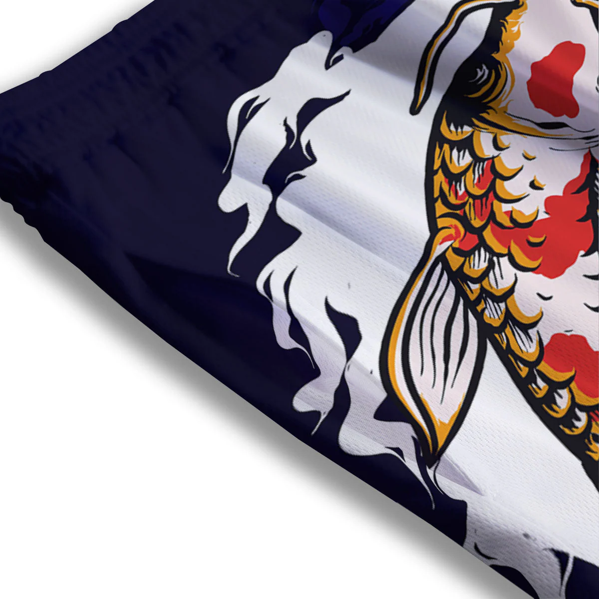 Carp Koi Fish Yin And Yang Print Mesh Shorts - Image 3