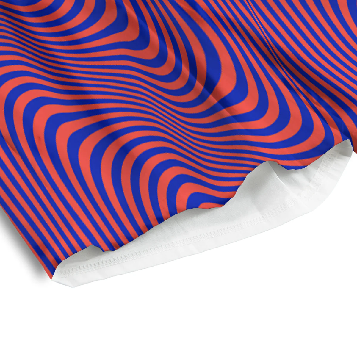 Colorful Wavy Bright Waves Print Men's Athletic Shorts - Image 4