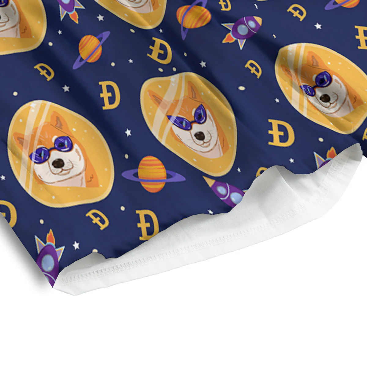 Cryptocurrency Shiba Print Pattern Men's Athletic Shorts - Image 4