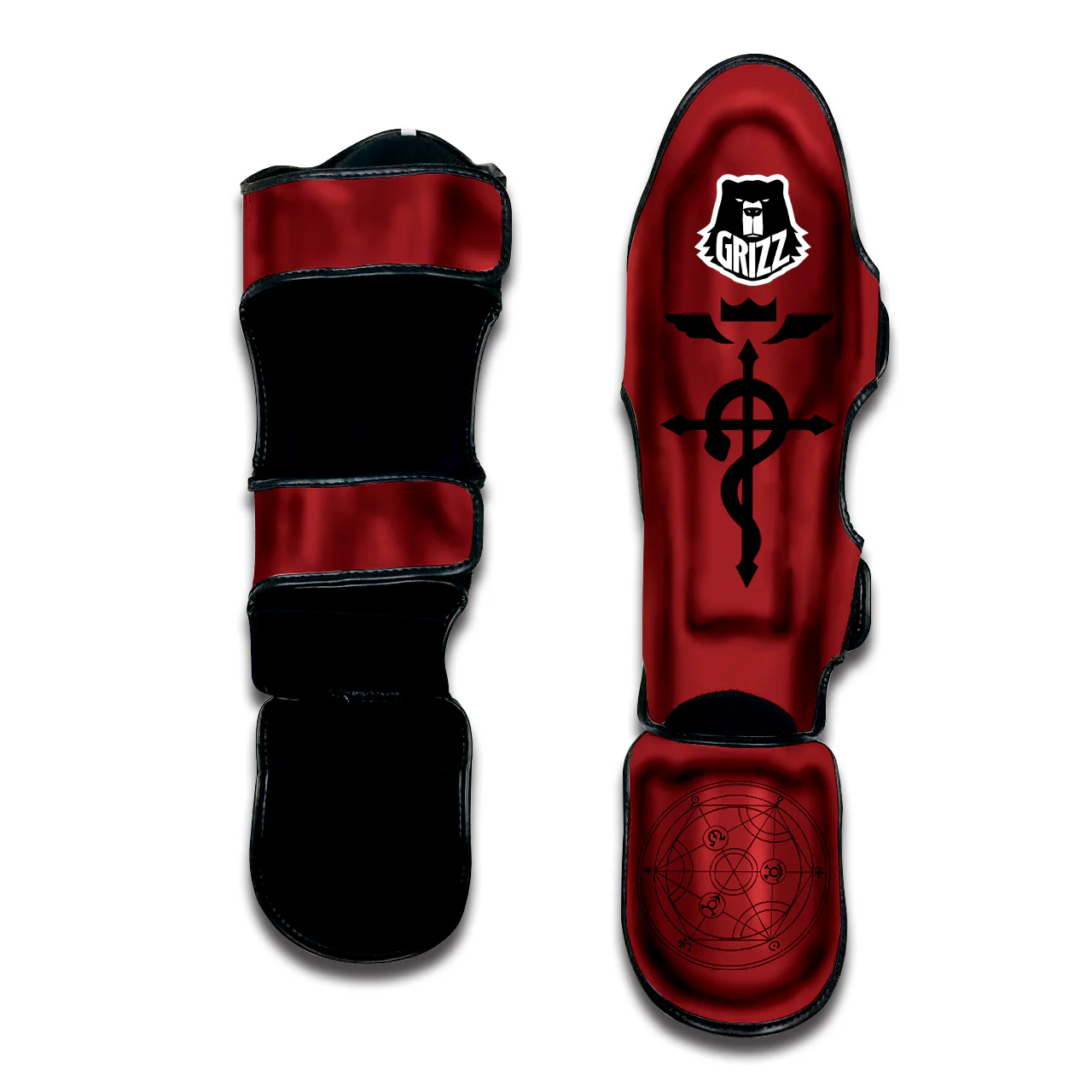 Elric Red Muay Thai Shin Guards - Image 3
