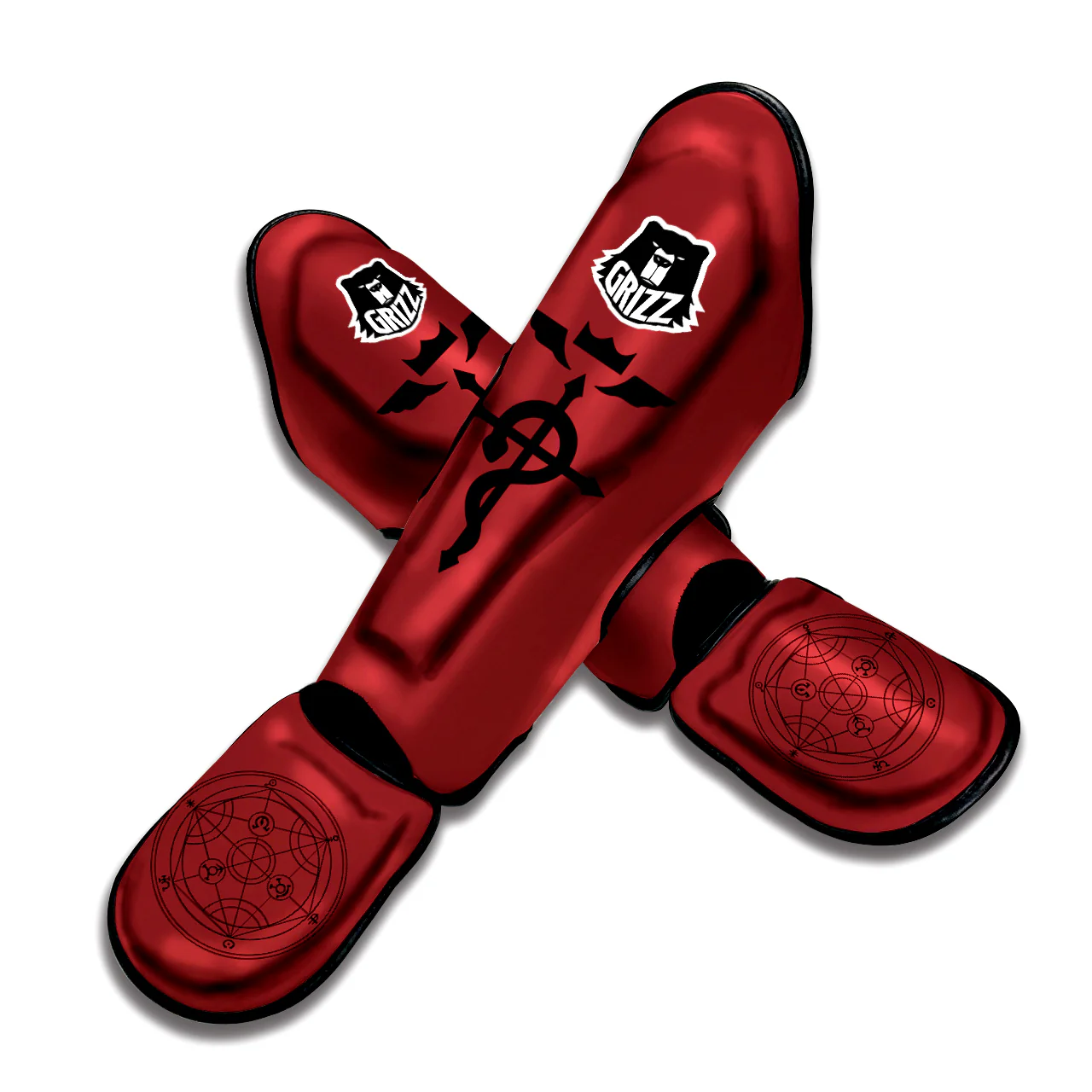 Elric Red Muay Thai Shin Guards - Image 4