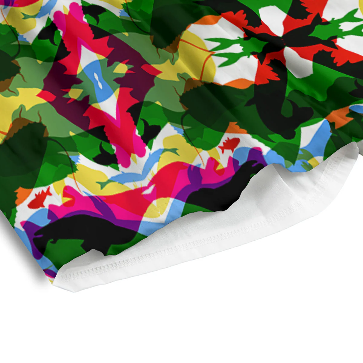 Fish Colorful Abstract Print Pattern Men's Athletic Shorts - Image 4