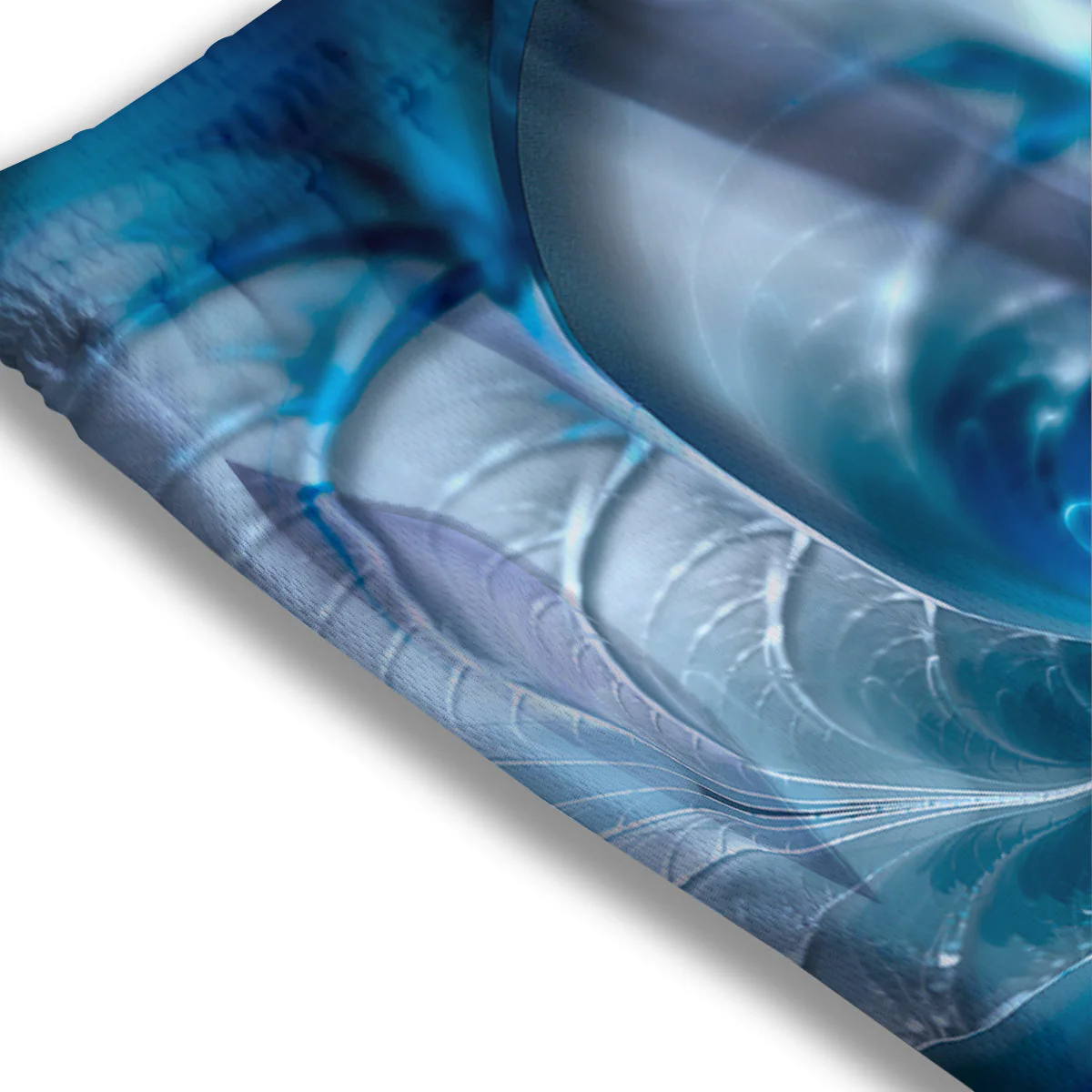 Fractal Blue Print Mesh Shorts - Image 3