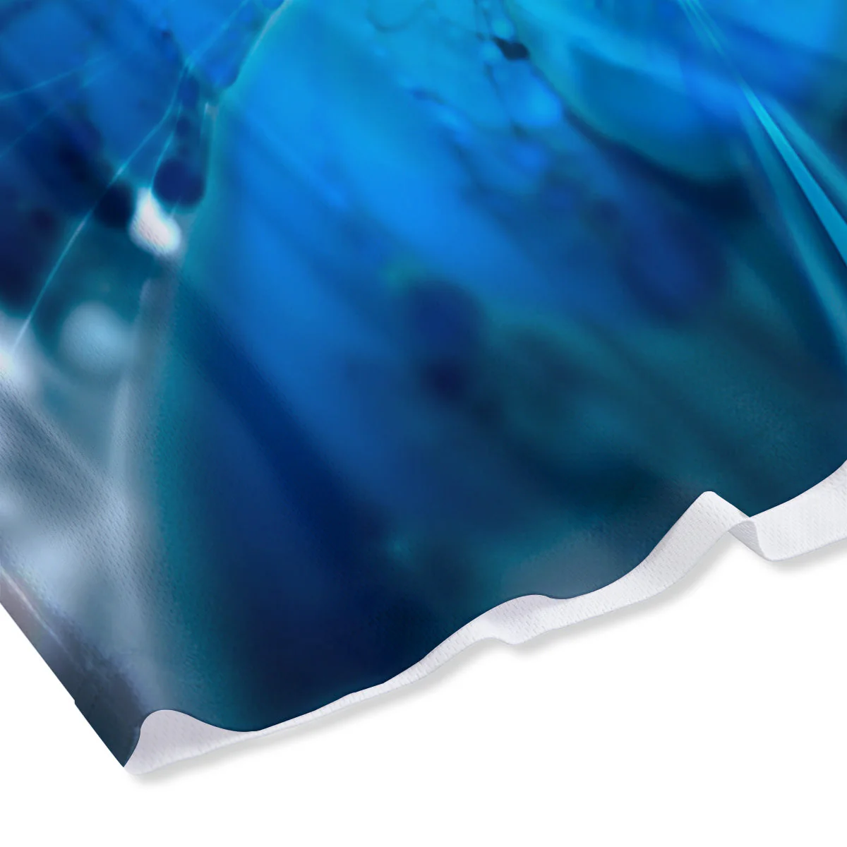 Fractal Blue Print Mesh Shorts - Image 4