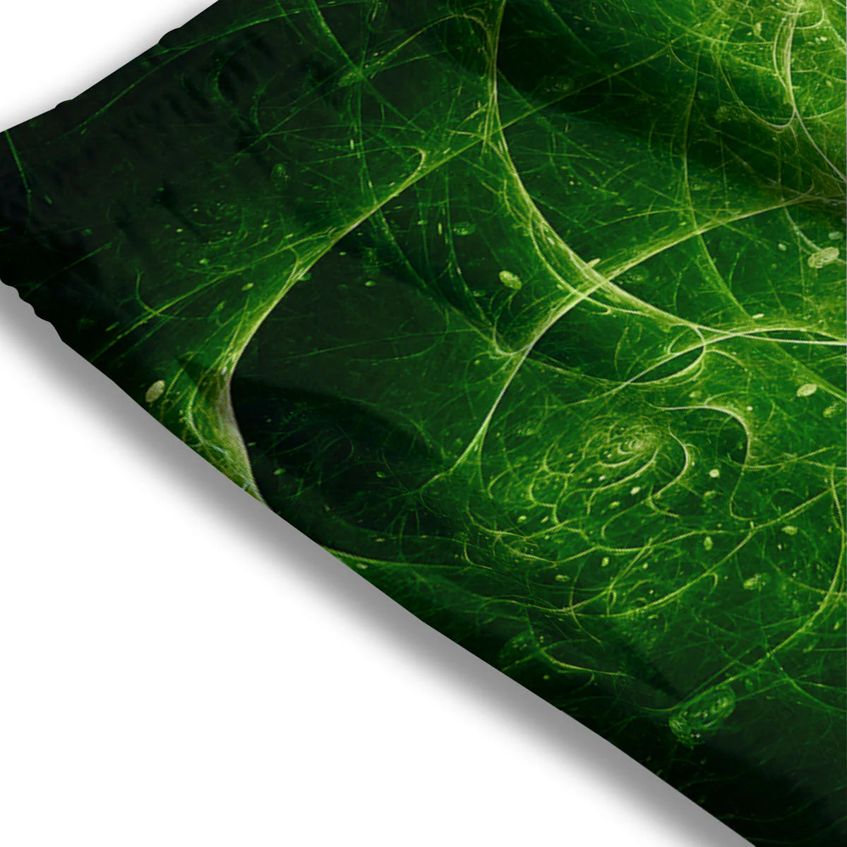 Fractal Green Print Mesh Shorts - Image 3