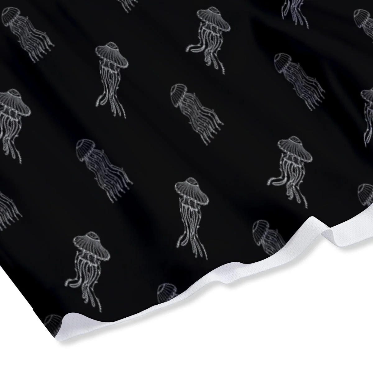 Jellyfish Zentangle Print Pattern Mesh Shorts - Image 4