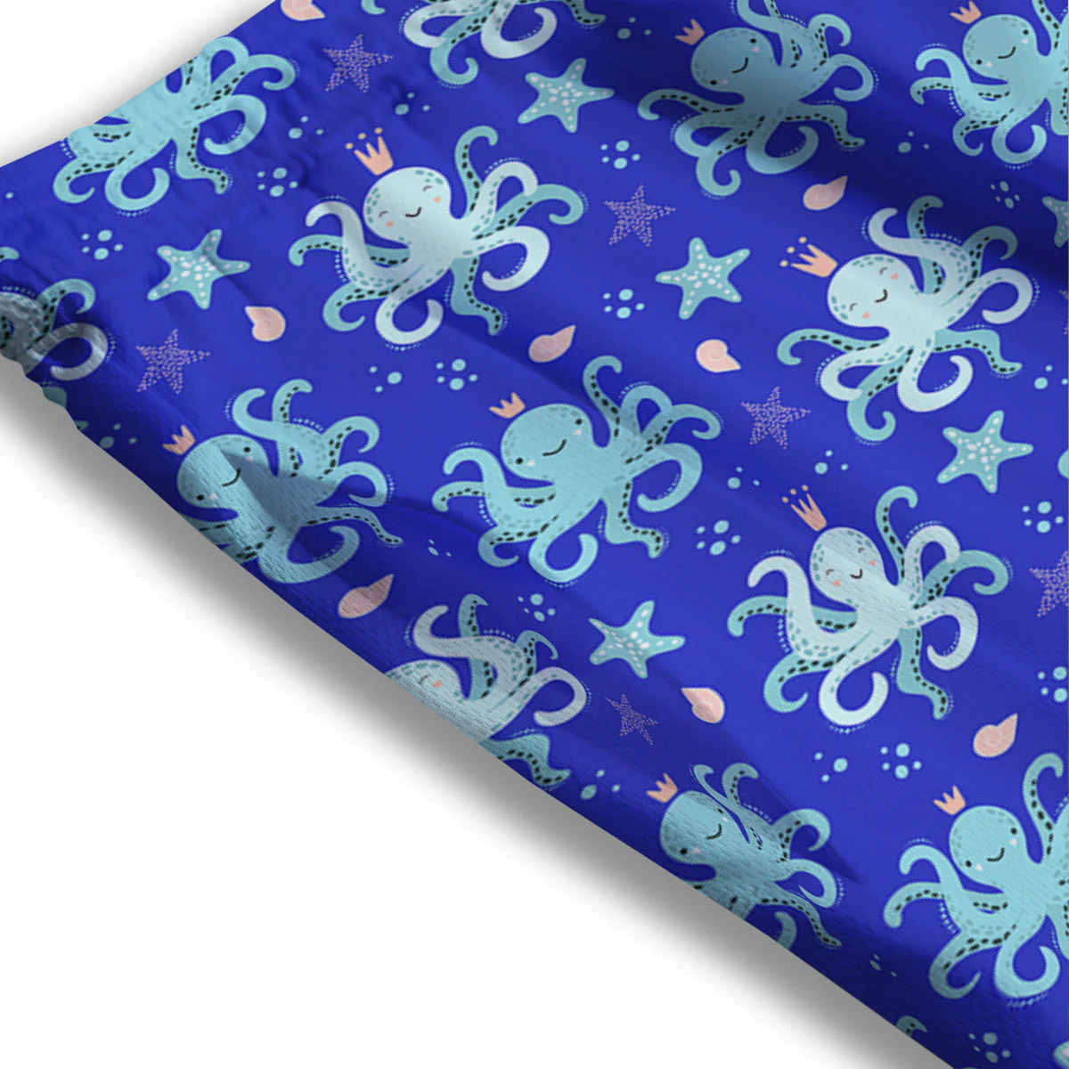 Octopus Cute Print Pattern Mesh Shorts - Image 3