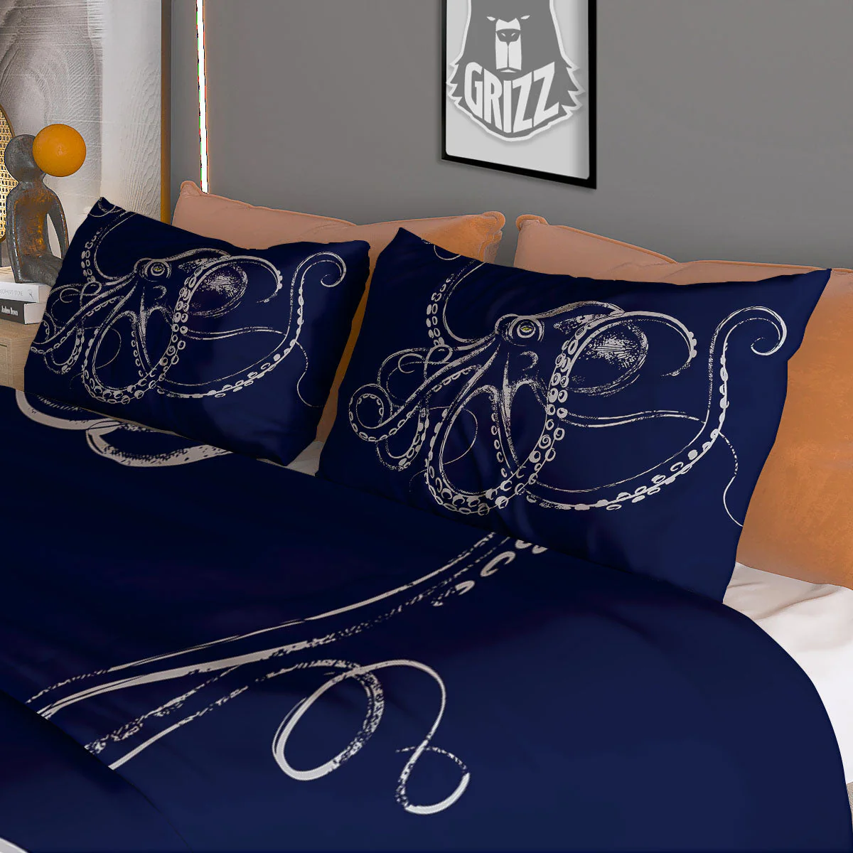 Octopus Tentacles Print Duvet Cover Bedding Set - Image 3
