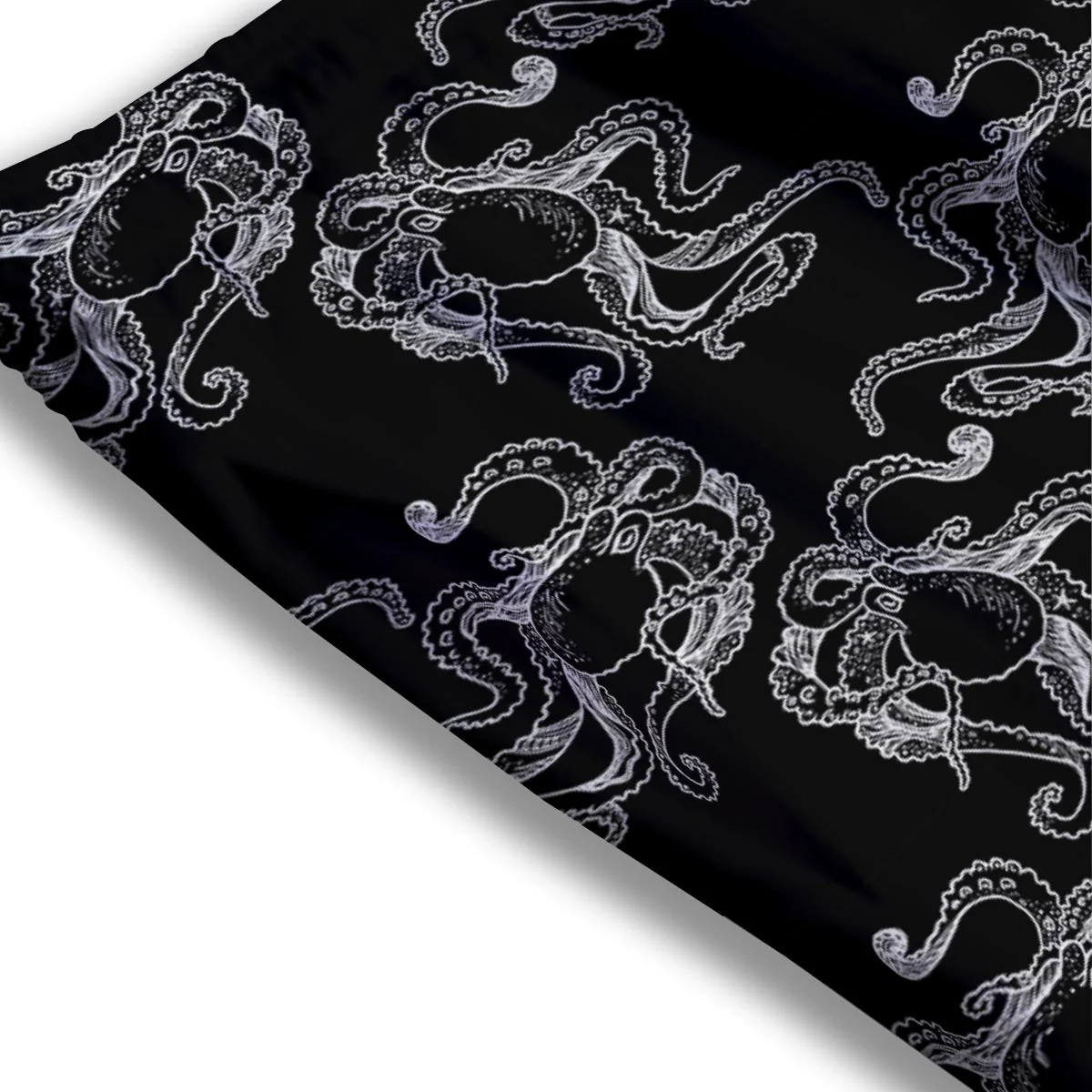 Octopus Tentacles Print Pattern Mesh Shorts - Image 3