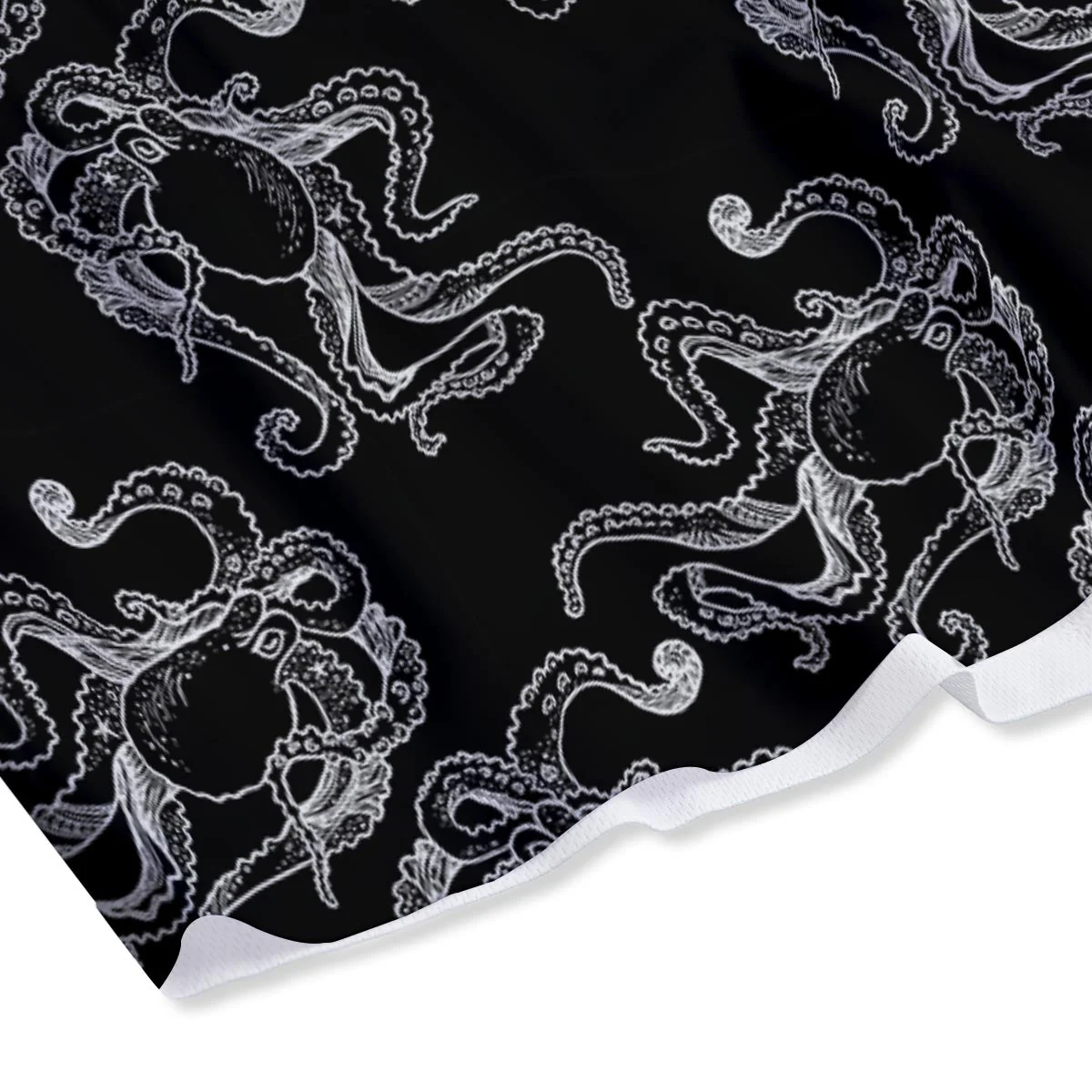 Octopus Tentacles Print Pattern Mesh Shorts - Image 4