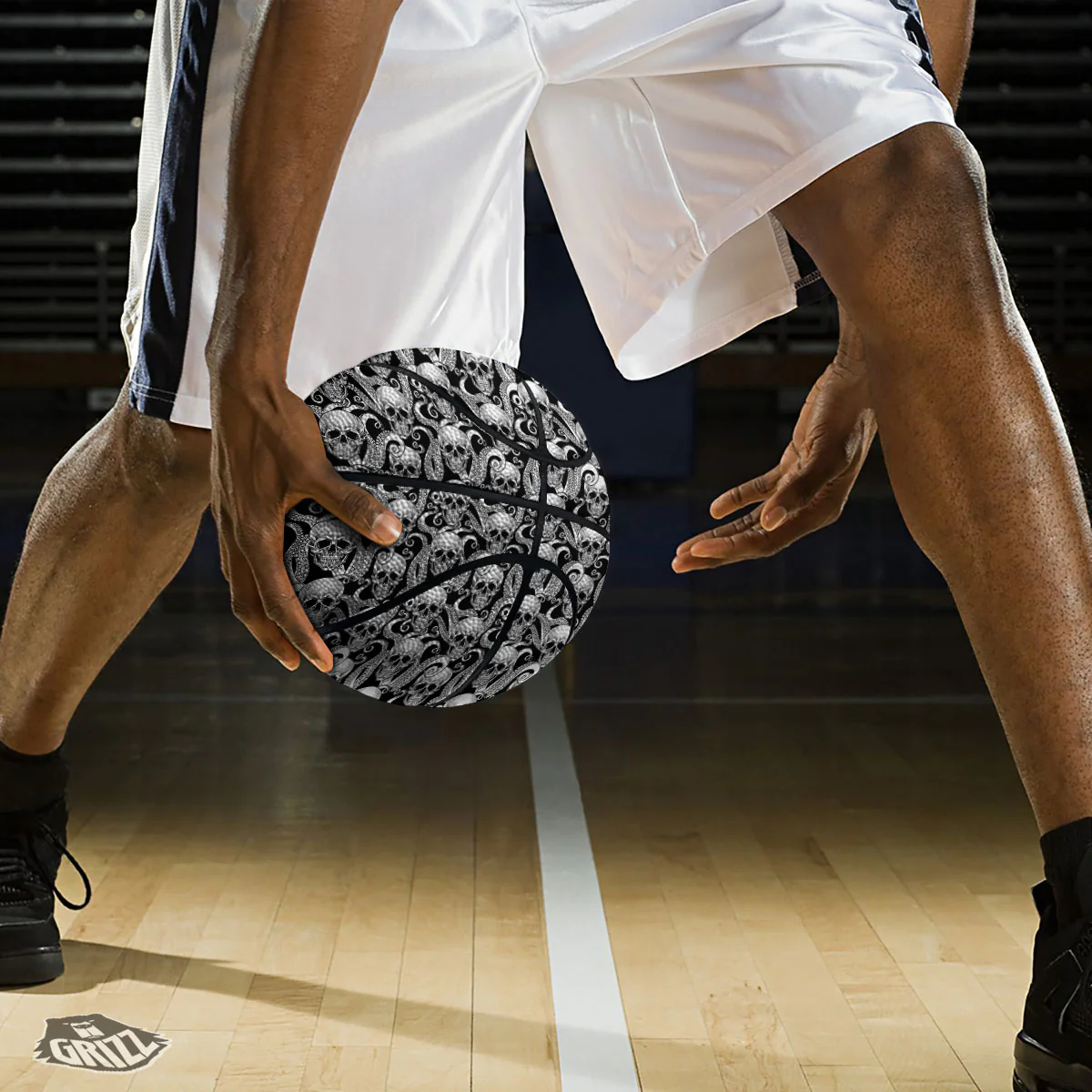 Skull Octopus Tentacles Print Pattern Basketball - Image 3
