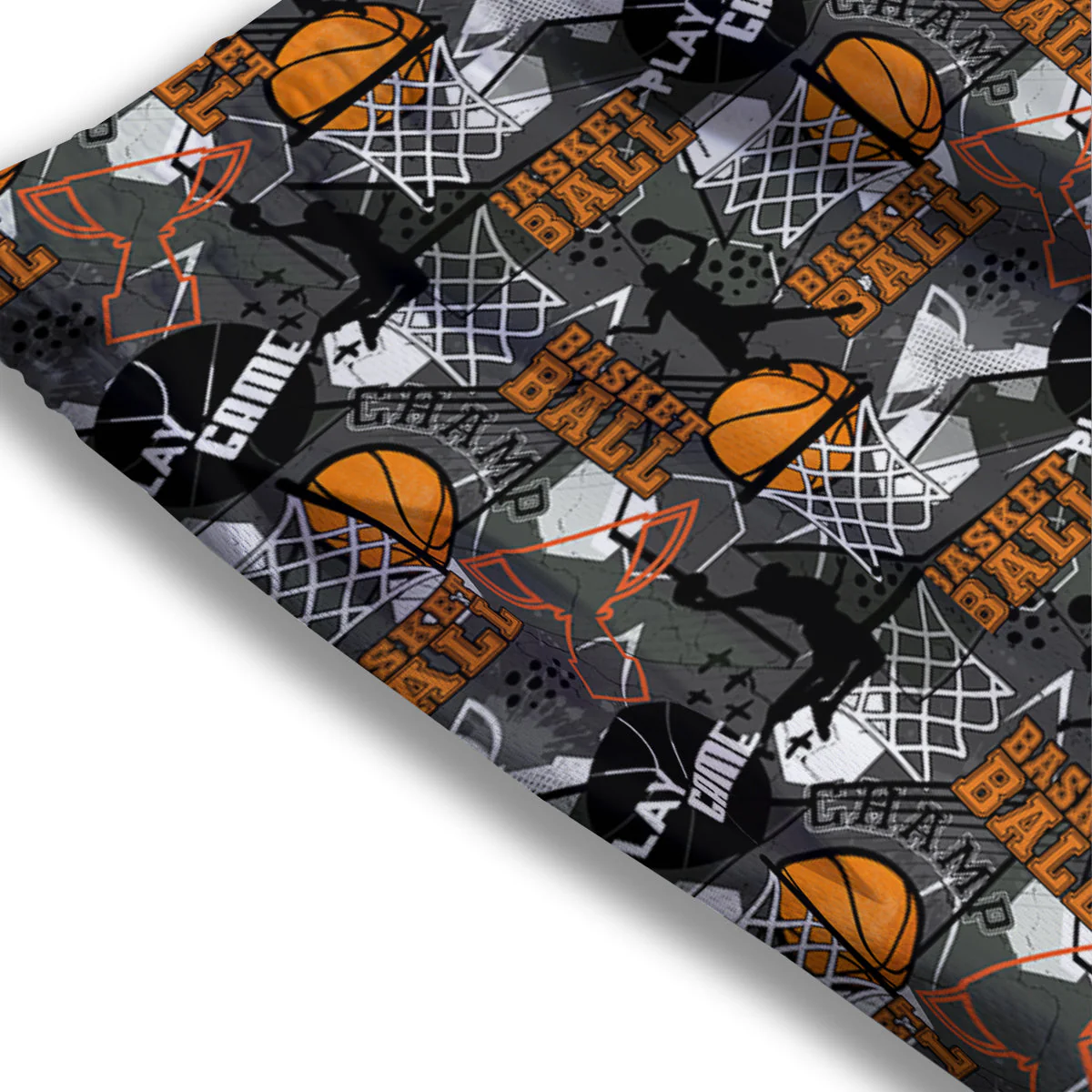 Theme Basketball Print Pattern Mesh Shorts - Image 3