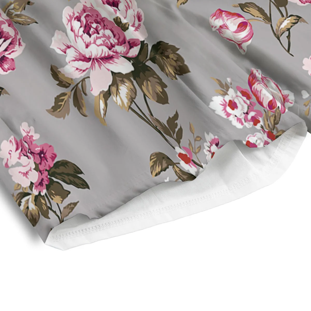 Vintage Floral Shabby Chic Print Pattern Men's Athletic Shorts - Image 4